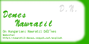 denes nawratil business card